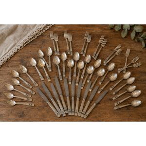 Vintage Community Silverplate 57 Pieces Floral Pattern Estate Silverware